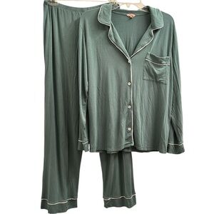 Eberjey Gisele Pajama Set Womens Medium Tencel Modal Long Sleeve Buttery Med